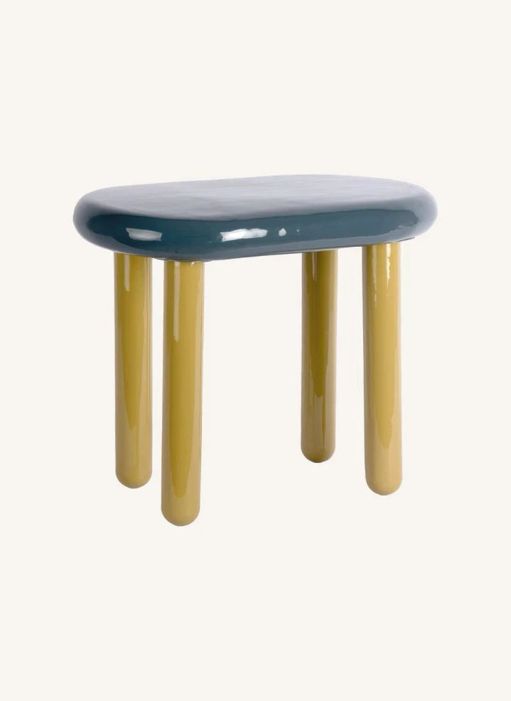 Present Time - Firenze Metal Side Table | Lagoon Blue