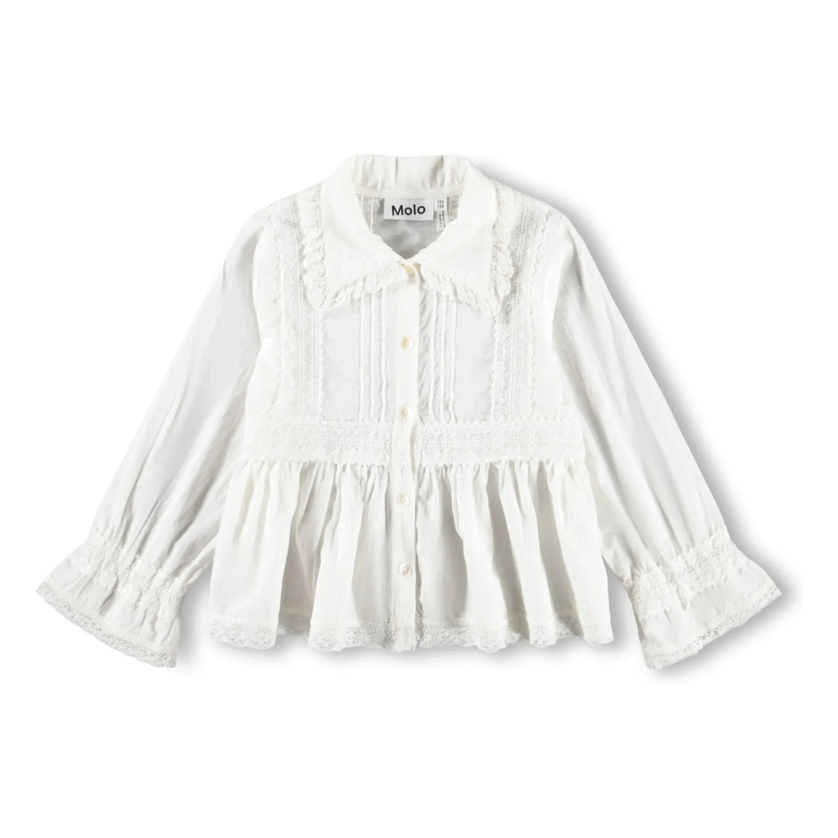 Molo - Reece Organic Cotton Ruffled Blouse | White