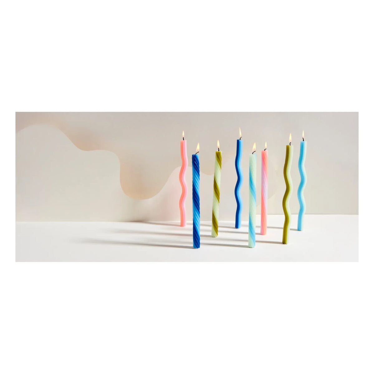 Lex Pott - Wiggle Candles - Set of 2 | Mint Green