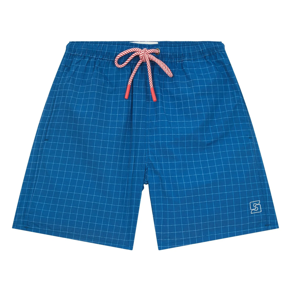 Smallable Kid - Archie Checkered Swim Shorts | Blue