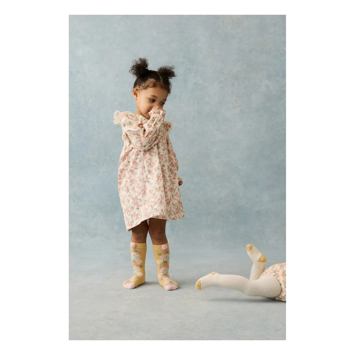 Louise Misha - Floral Organic Cotton Saralou Dress | Cream