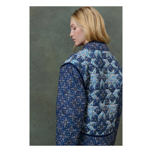 Louise Misha - Omotayo Midnight Star Patchwork Organic Cotton Jacket - Women's Collection | Blue