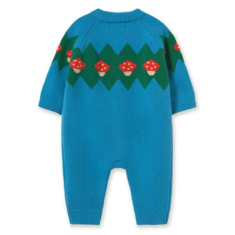 Tinycottons - Wooly Mushroom Overalls | Blue