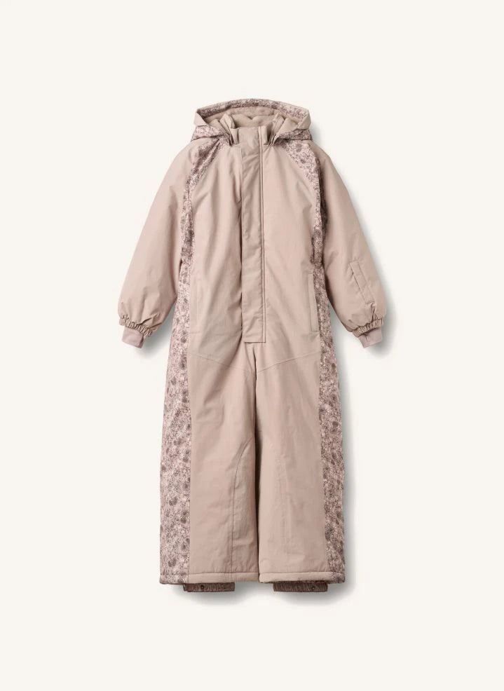 Wheat - Melte Fleurs Ski Suit Made from Recycled Fibers | Light Pink