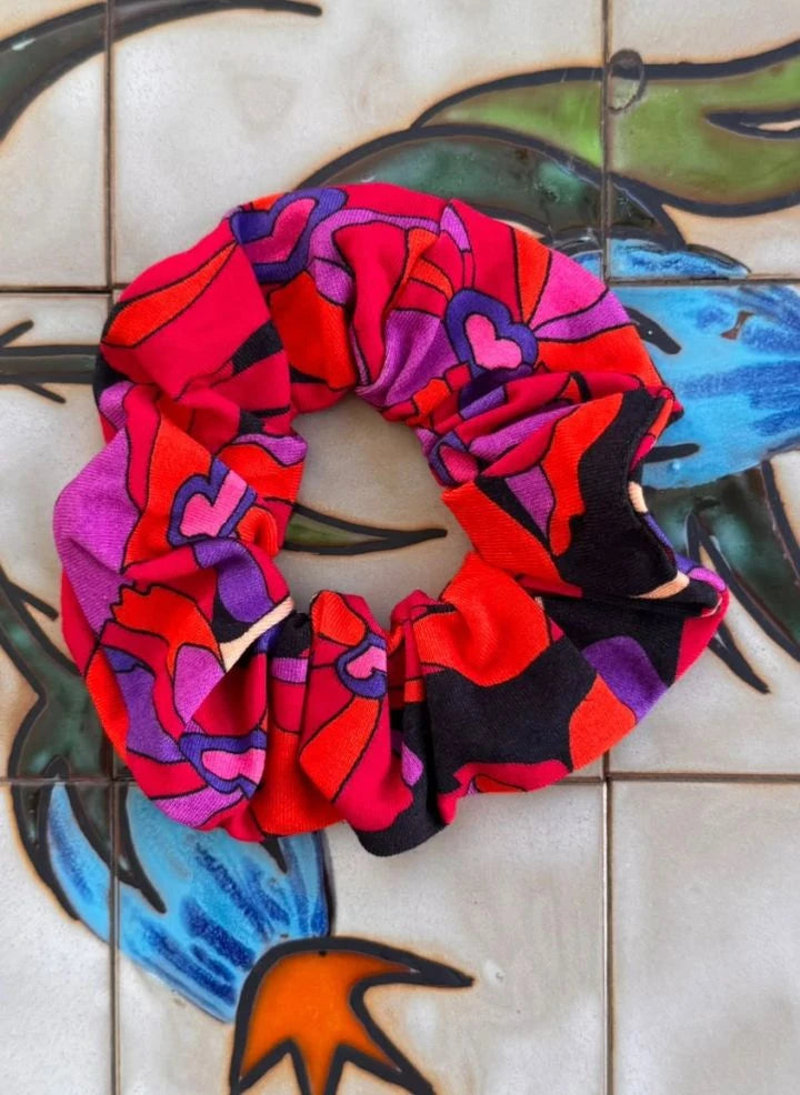 Paloma Collection - Flower Power Scrunchie | Red