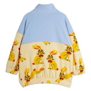 Mini Rodini - Zip Sweat Rabbits Recycled Fiber | Yellow