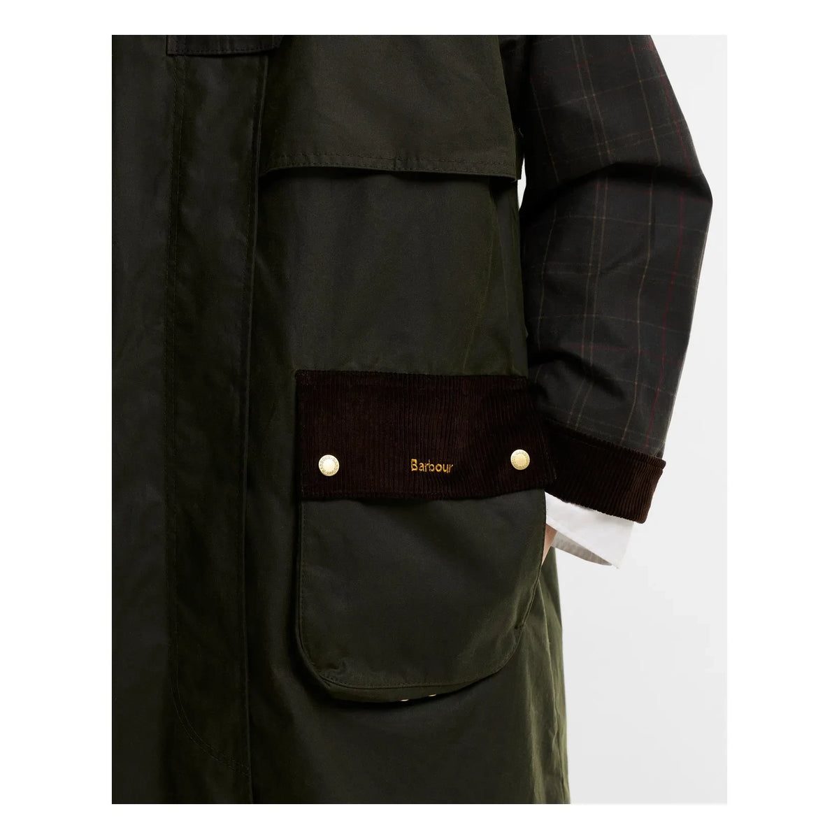 Barbour - Kirklees Checked Cotton Jacket | Dark Khaki