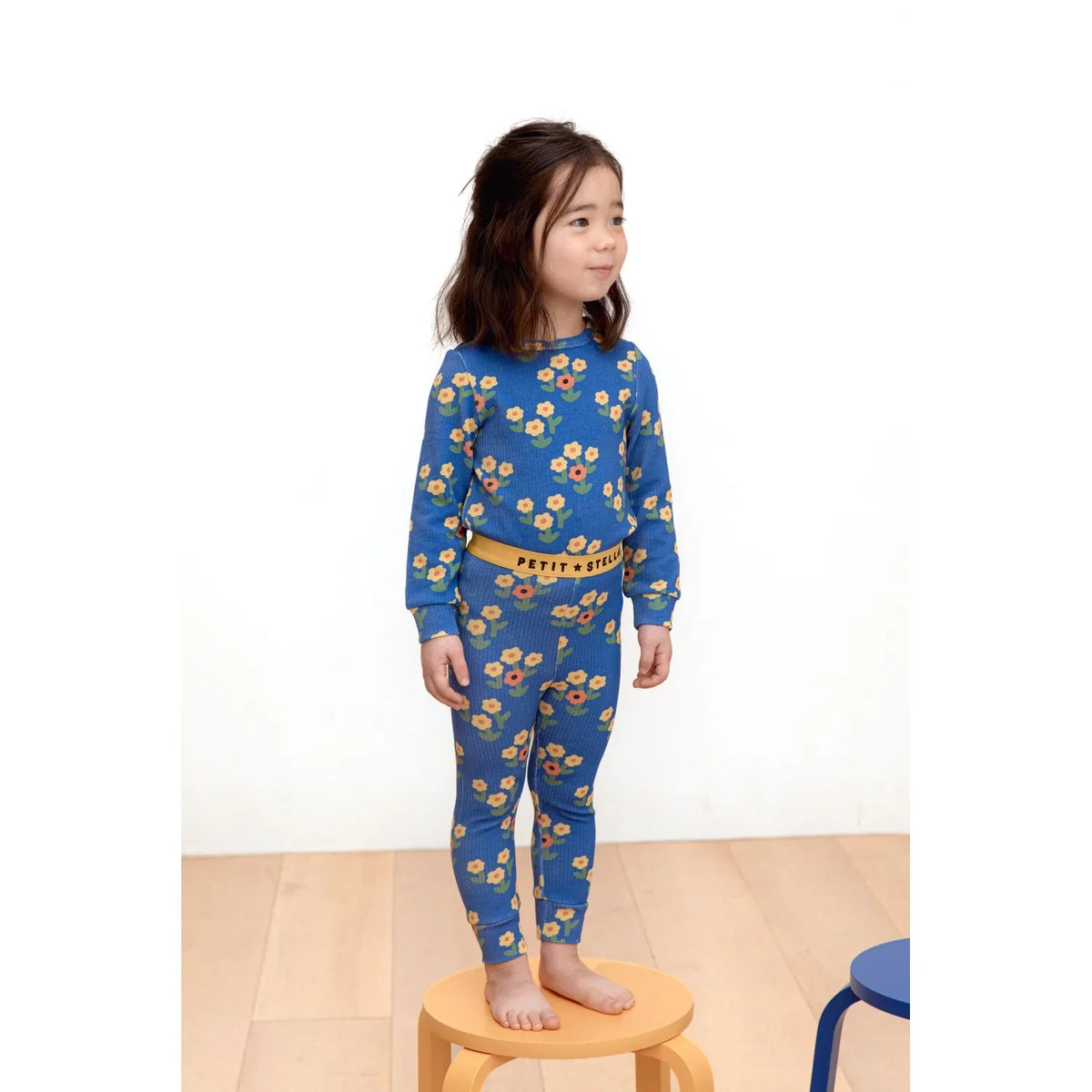 Petit Stella - Floral Pima Cotton and Modal Pajamas | Blue