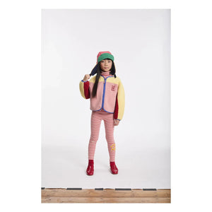 Wynken - Color Block Sherpa Jacket | Pink