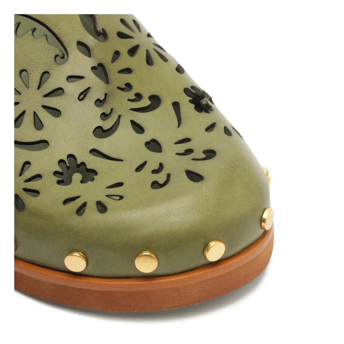 Farm Rio - Anatomically Open Embroidered Leather Mules