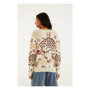 Farm Rio - Rural Wool Cardigan | Ecru