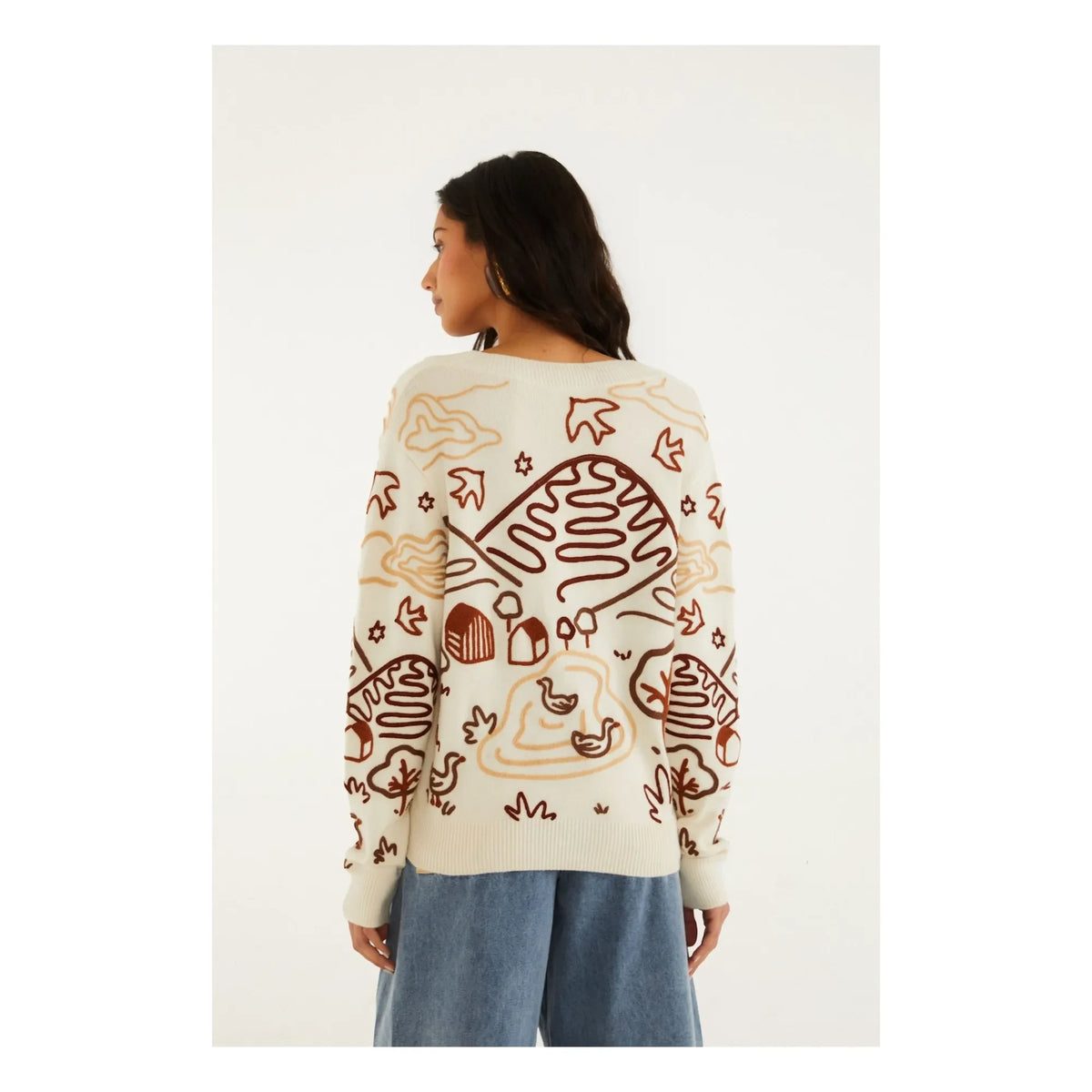 Farm Rio - Rural Wool Cardigan | Ecru