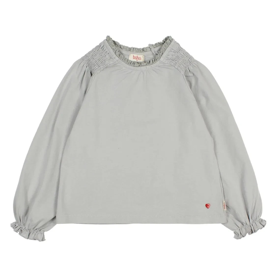 Búho - Girl's Organic Cotton Gathered T-Shirt | Nuage