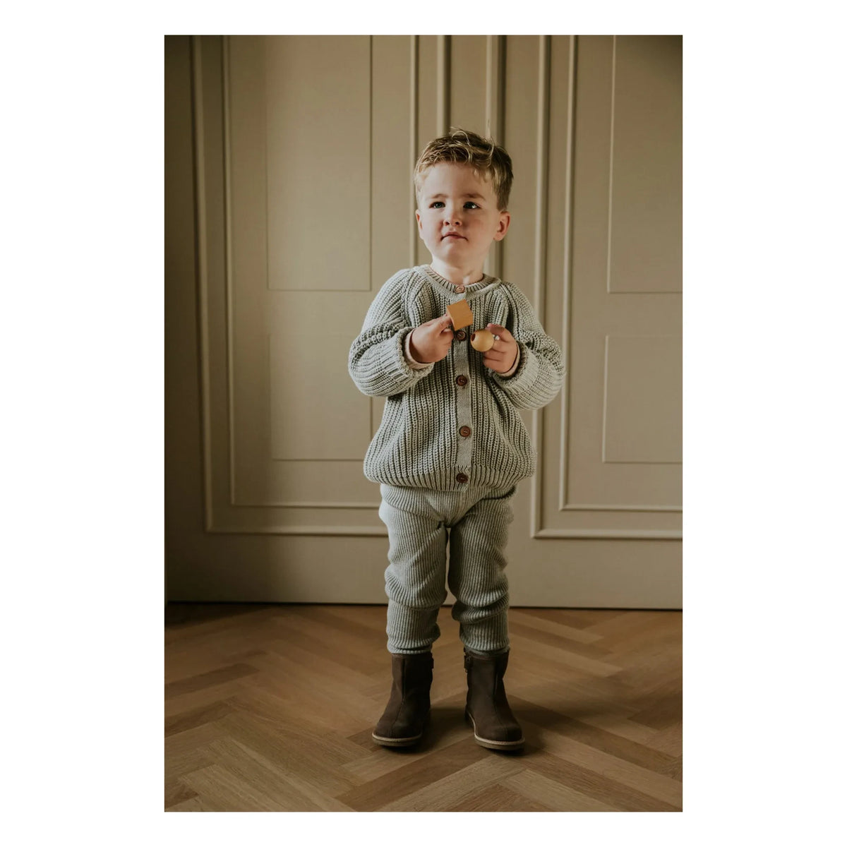 Yuki - Ribbed Organic Cotton Leggings | Gray