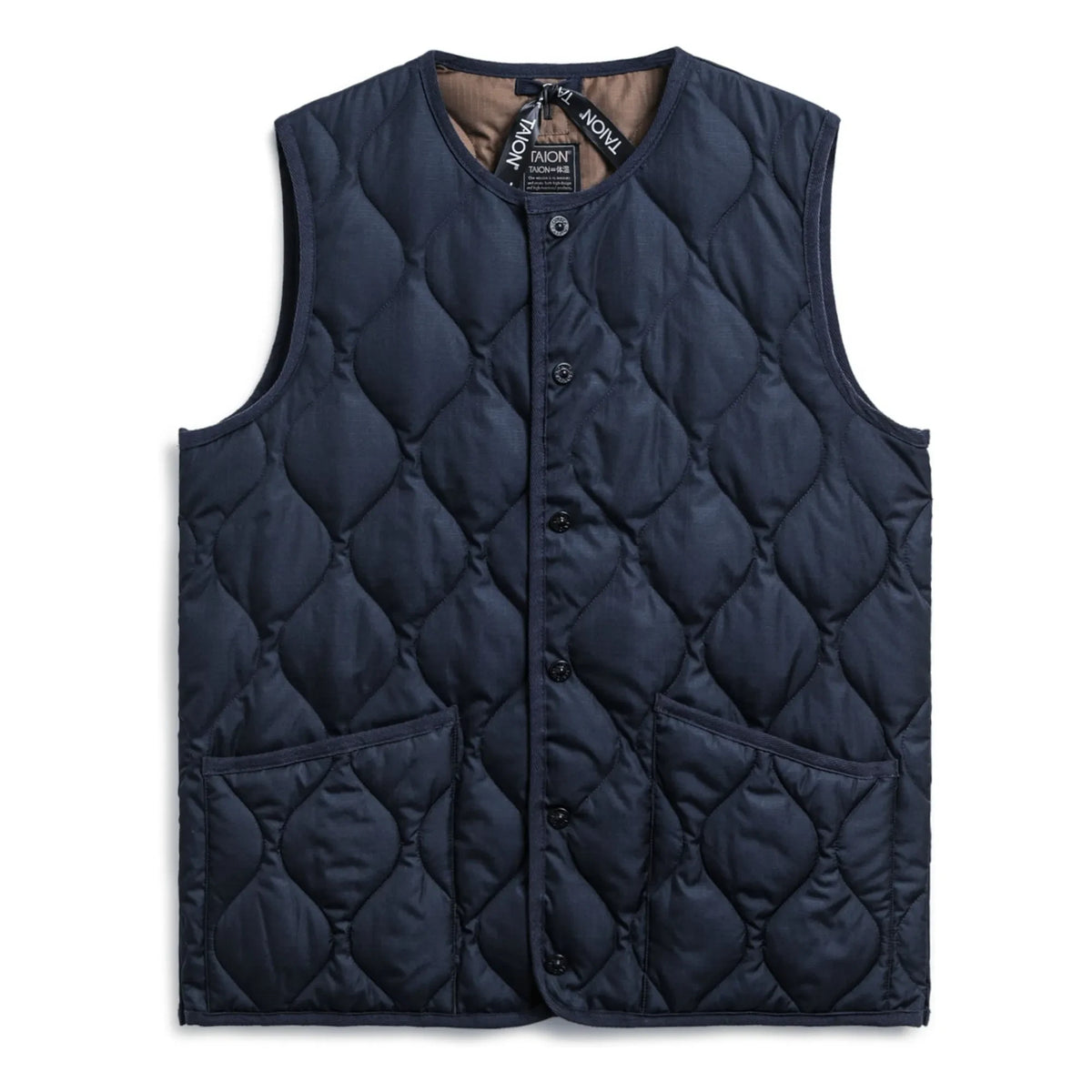 Taion - Unisex Military Sleeveless Jacket | Navy