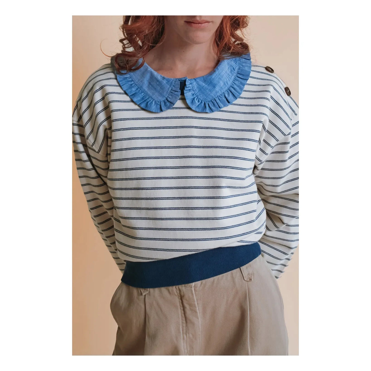 Emile et Ida - Ella Chambray Blouse | Blue