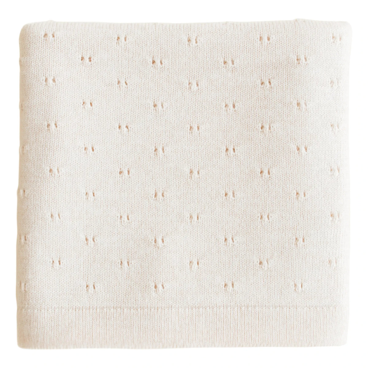 Hvid - Bibi Pointelle Merino Wool Blanket | Cream