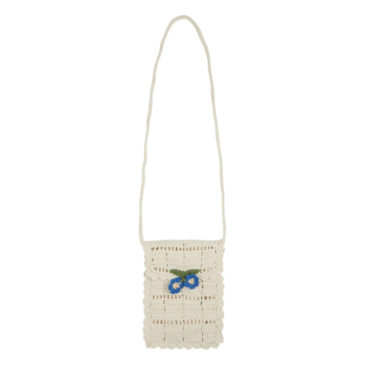 Emile et Ida - Floral Crochet Shoulder Bag | Cream