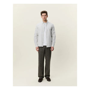 Les Deux - Striped Poplin Shirt | White - Ivory