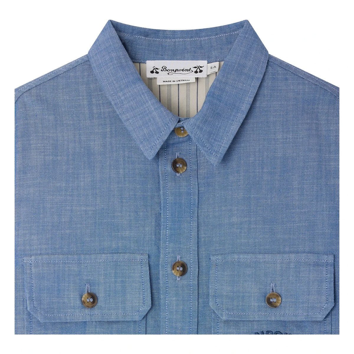 Bonpoint - Eddy Chambray Organic Cotton Shirt | Blue