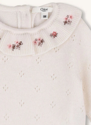 Chloé - Cashmere T-shirt and Trousers Set | Chalk