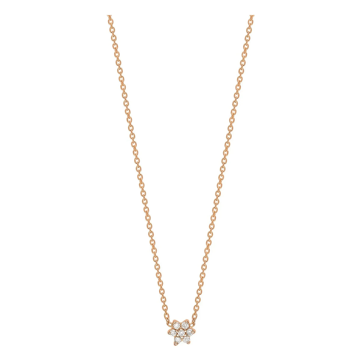 Ginette NY - Mini Diamond Star Necklace | Rose Gold