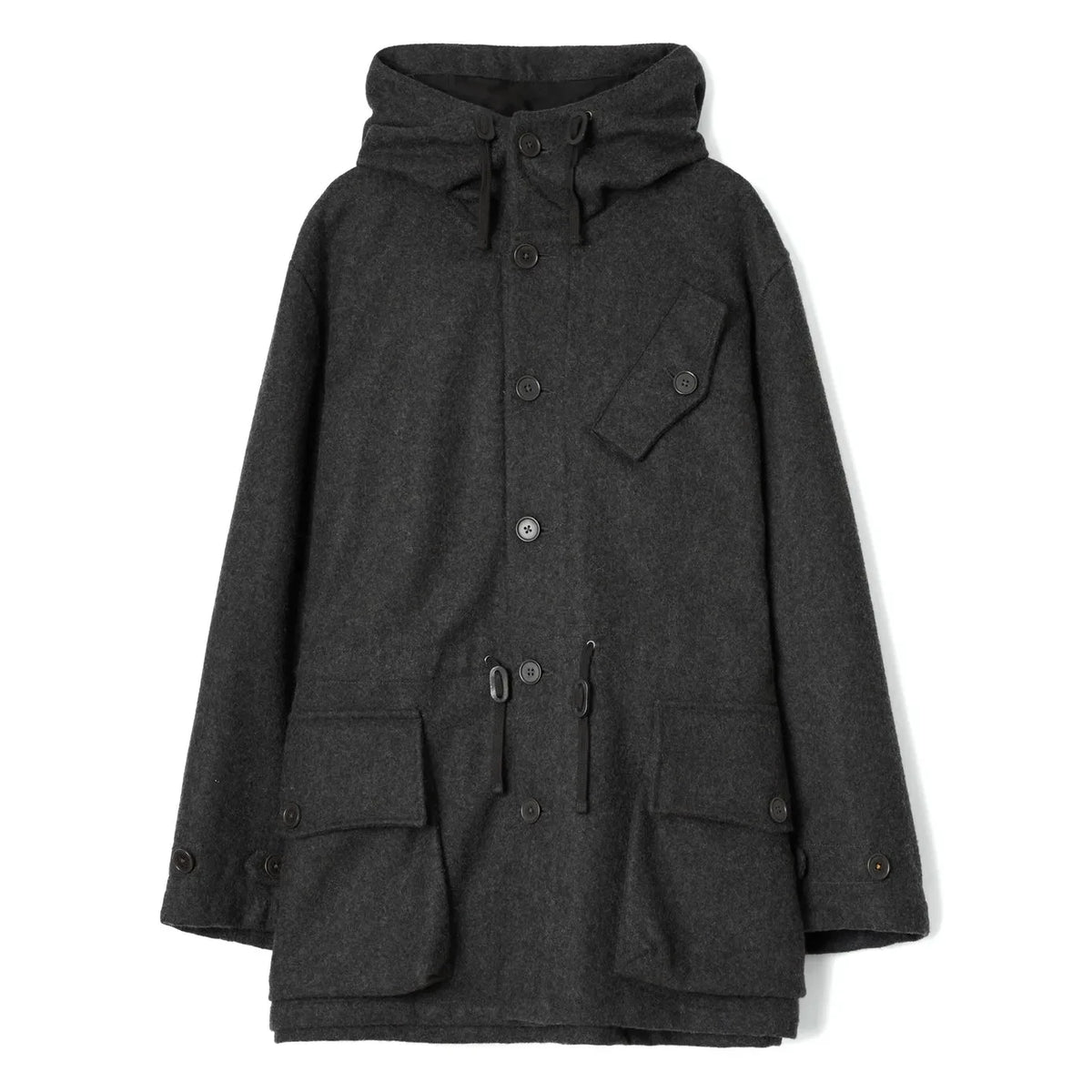 Universal Works - Boston Wool Parka | Dark grey