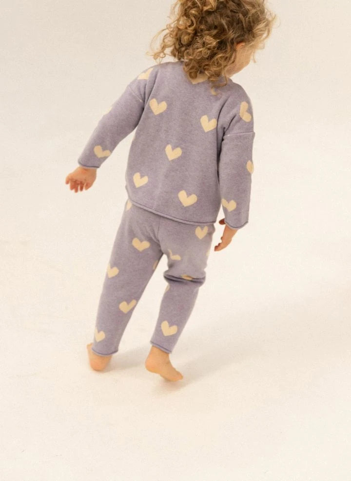 Bayiri - Amor Cœurs organic cotton pants | Lavender