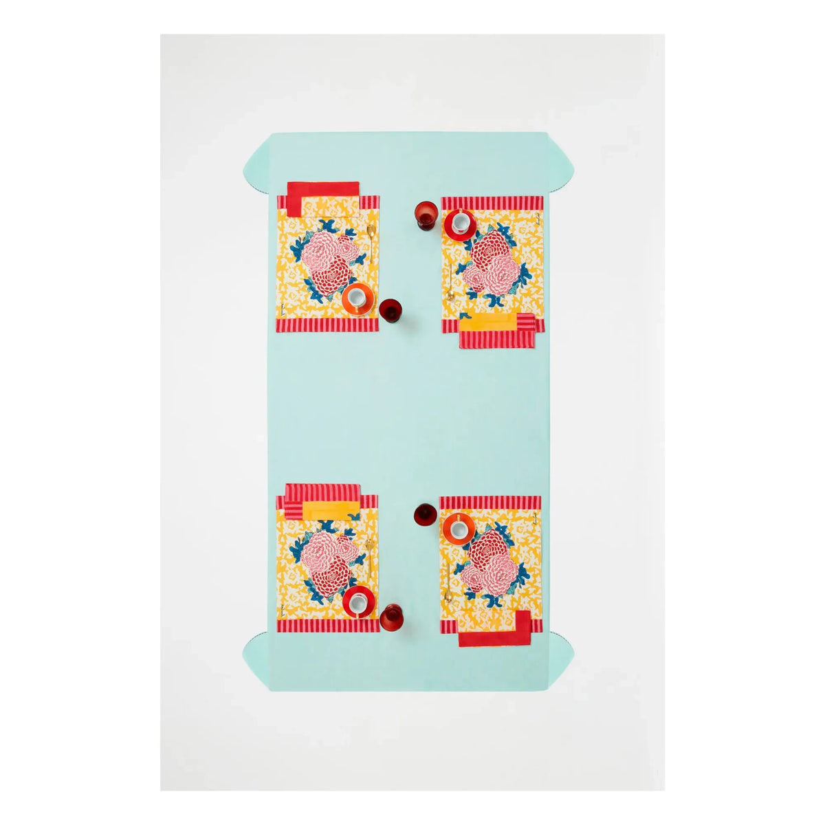 Lisa Corti - Arabesque Corolla Napkin | Yellow