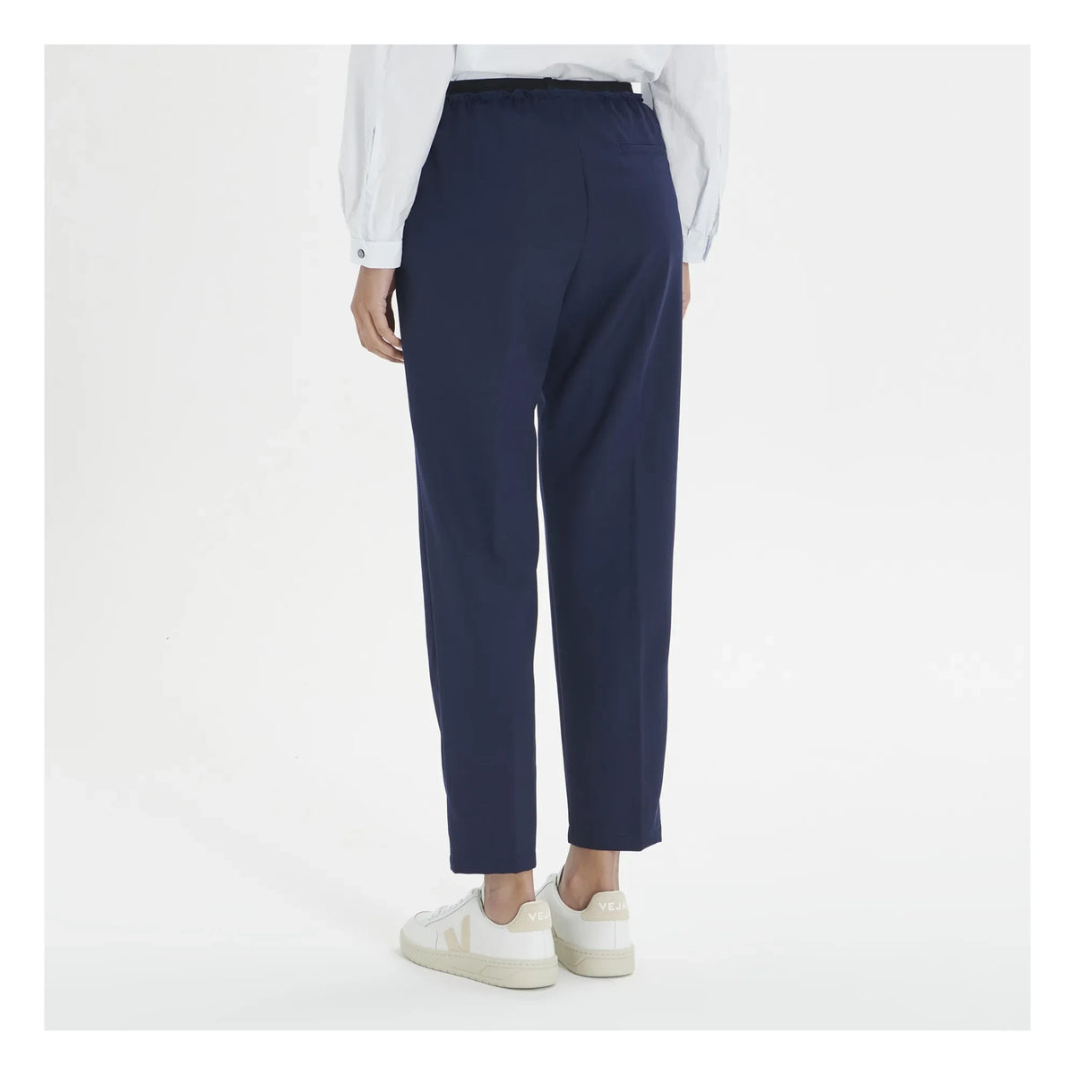 Pomandère - Elastic Wool Pants | Navy Blue