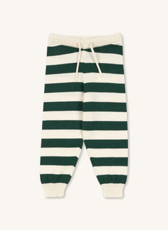 Konges Sløjd - Manis Wide Striped Organic Cotton Knit Pants | Ecru
