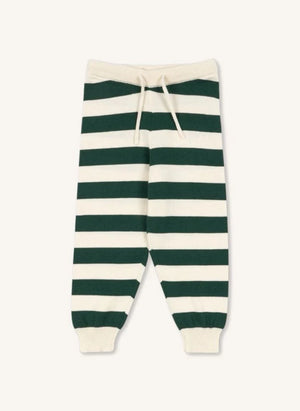 Konges Sløjd - Manis Wide Striped Organic Cotton Knit Pants | Ecru