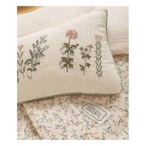 Editions Aimable - Hubert Flowers Pillow | Cream Gauze