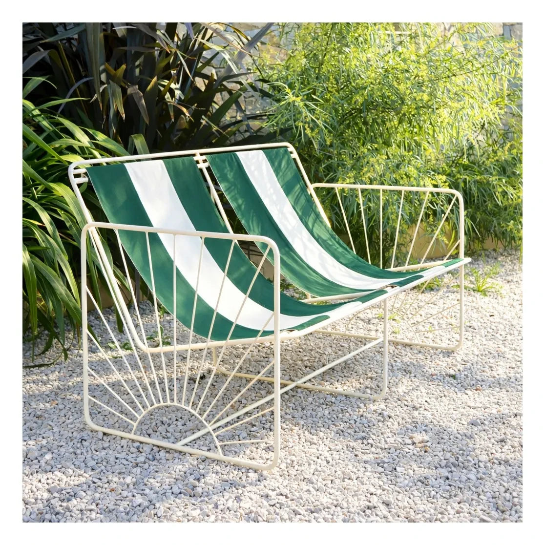 Honoré - Eldorado Striped Bench | Forest Green