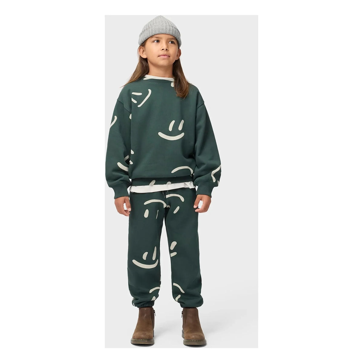 Molo - Monti Smileys organic cotton sweater | Green
