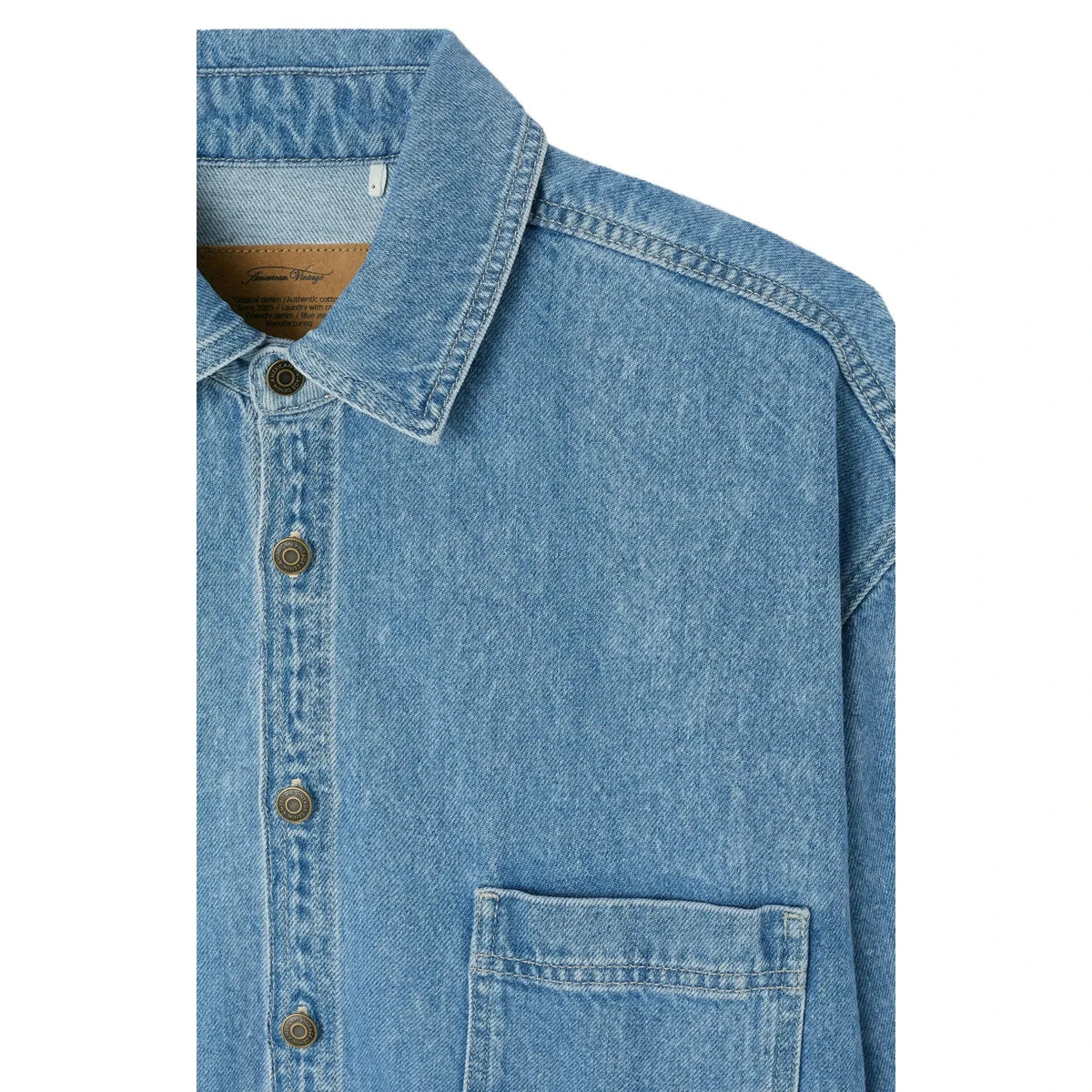 American Vintage - Joybird Relaxed Fit Shirt | Grey Blue