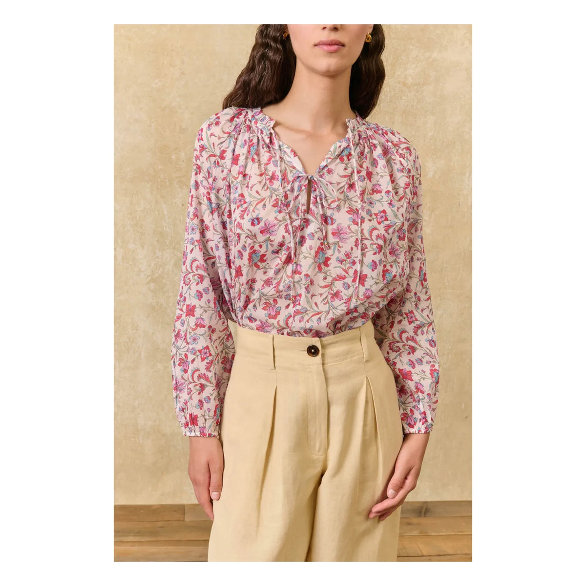 Louise Misha - Nicoliana Organic Cotton Blouse | Pink