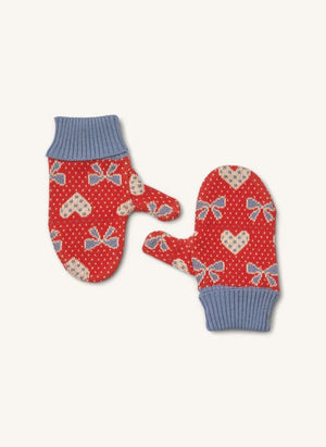 Flöss - Josie Hearts Merino Wool Gloves | Red