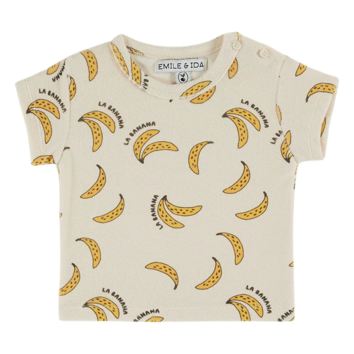 Emile et Ida - Organic Cotton Banana Sponge T-Shirt | Cream