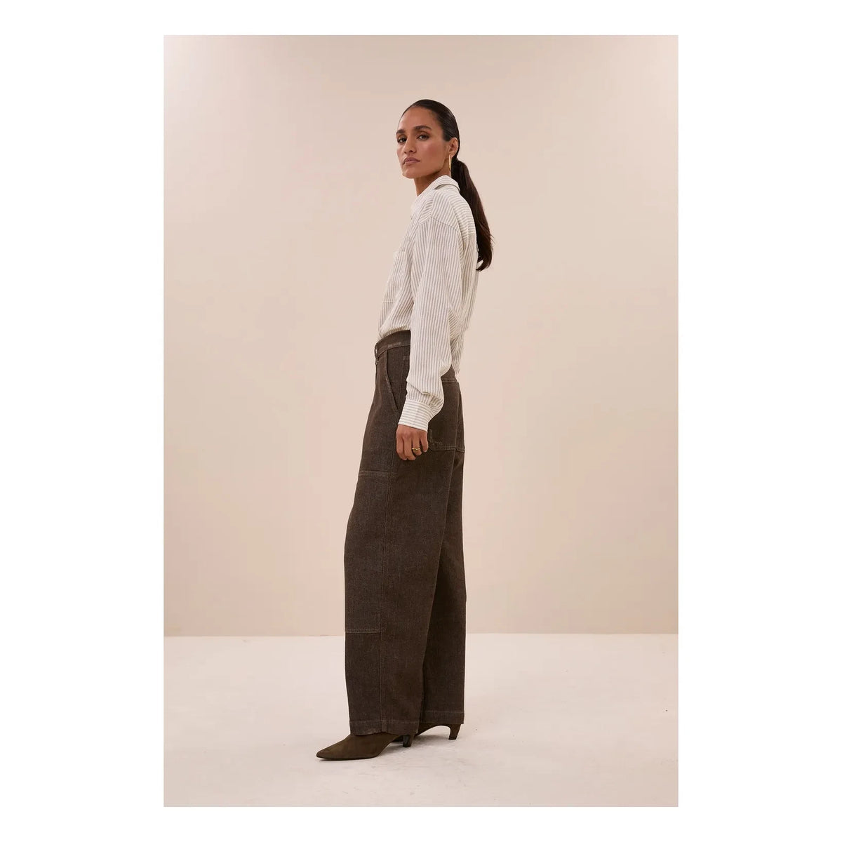 By Bar - Striped Shirt | Ecru