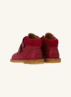 Angulus - Contrast Heart Boots | Raspberry Red