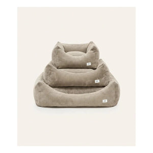 Cafide - Snozy Velvet Dog Bed | Beige