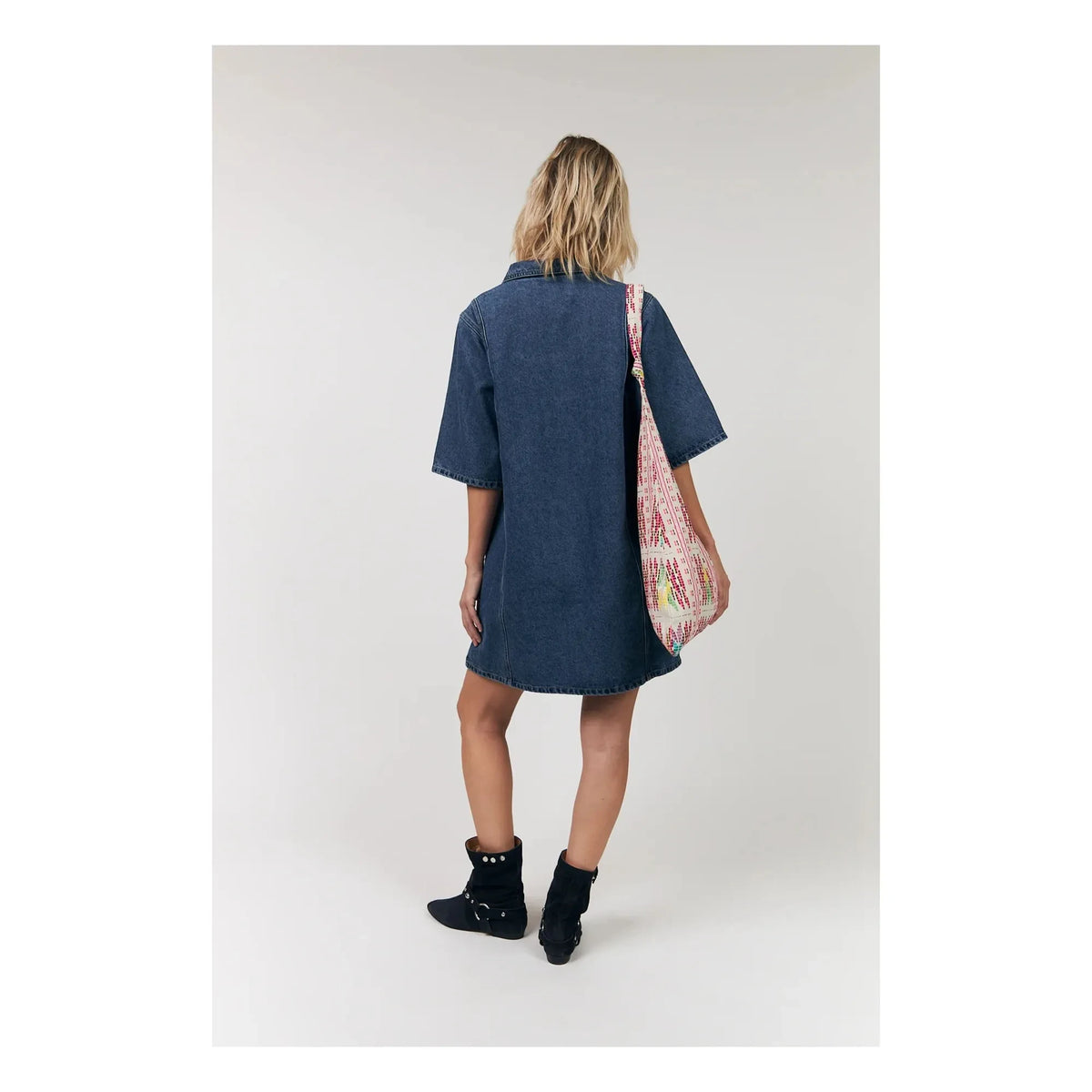 Lollys Laundry - Mola Cotton Dress | Denim Blue