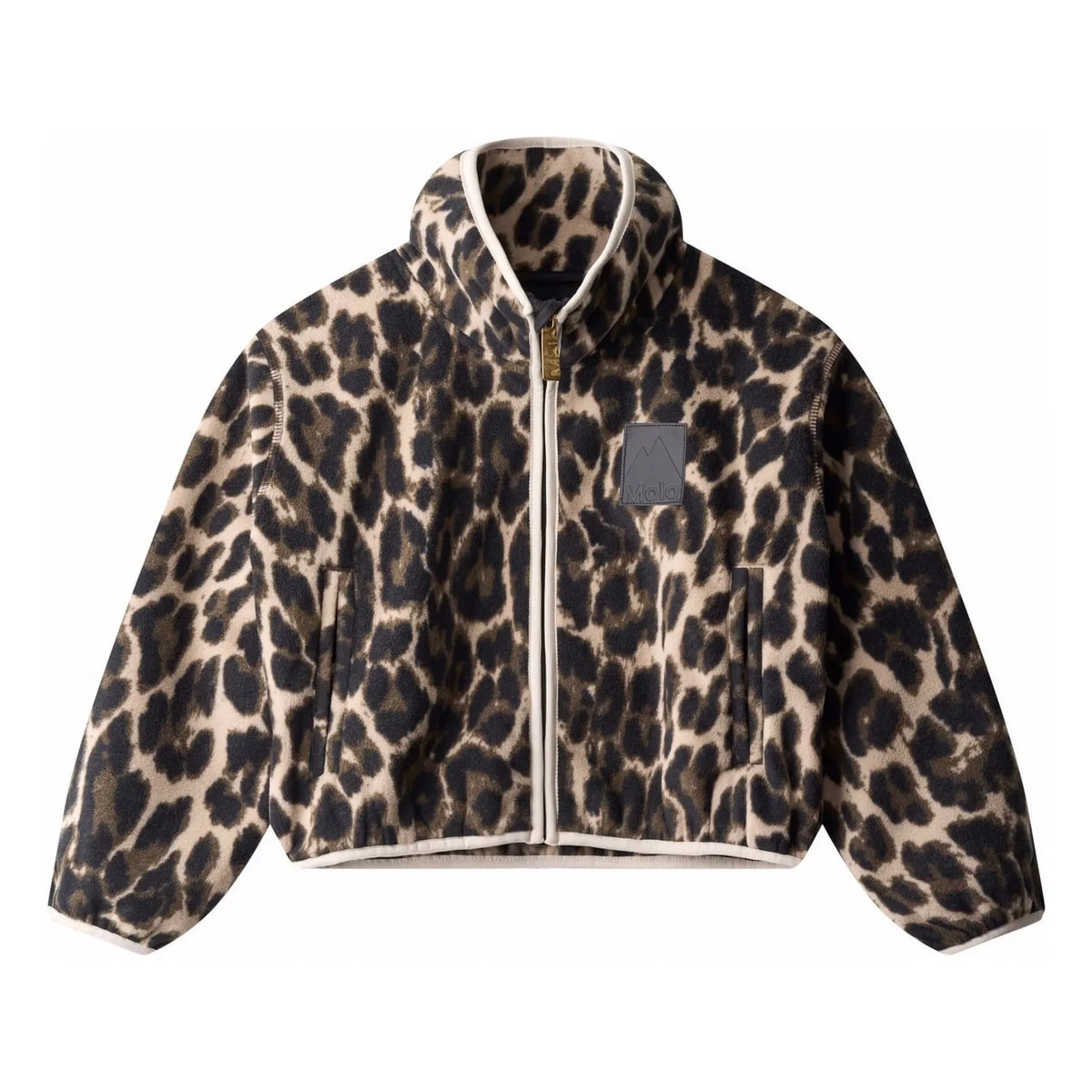 Molo - Uliana Leopard Recycled Fiber Jacket | Brown