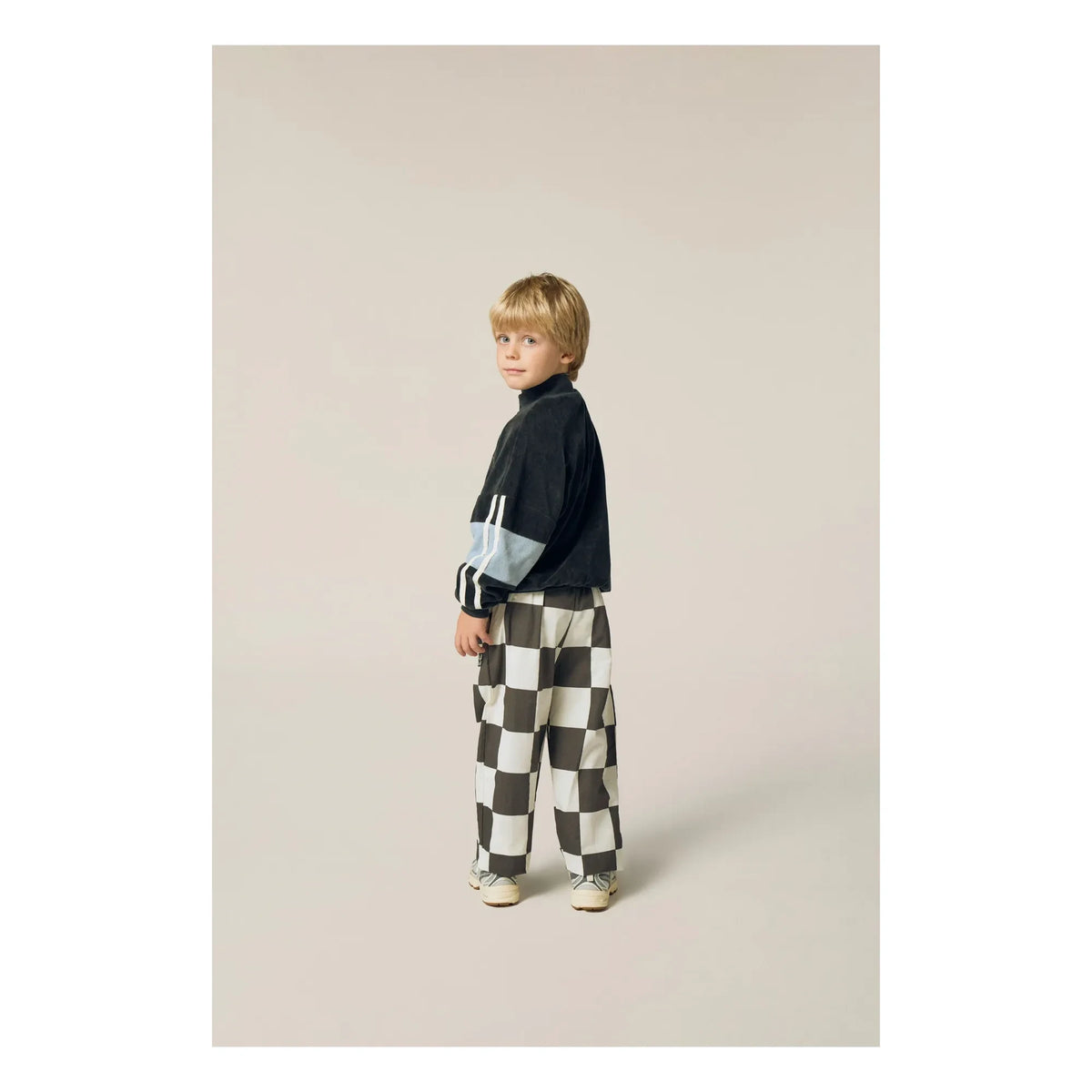 The Campamento - Color-blocked velvet sweatshirt | Charcoal gray