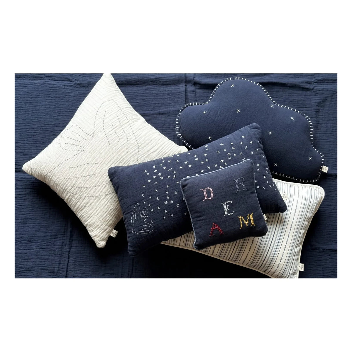 Editions Aimable - Hubert Starry Sky Pillow | Night Blue Mist