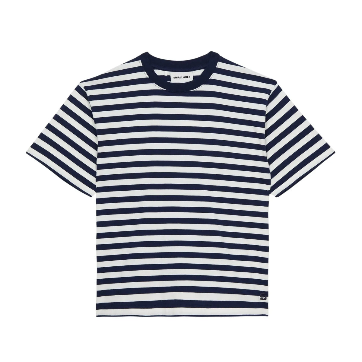 Smallable Kid - Nils Striped Organic Cotton T-Shirt | Blue Black