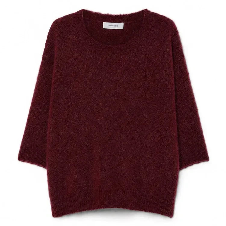 Pomandère - Wool Mohair Sweater | Bordeaux