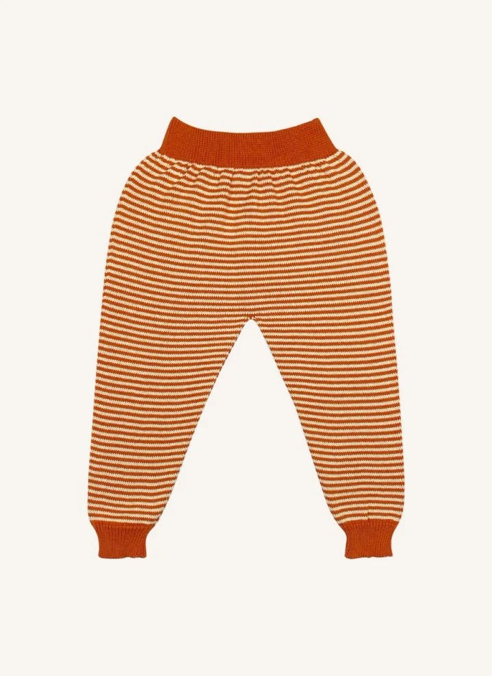 Bayiri - Lazy Bug Striped Organic Cotton Pants | Red