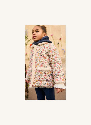 Louise Misha - Dalila Reversible Faux Fur Coat Organic Cotton | Cream